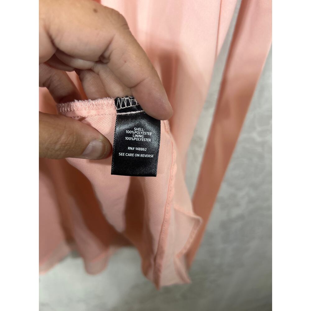 Torrid Wrap Top 3 3X Pink Sheer Ruffle Tunic Mini Dress Long Sleeve Peasant - Picture 7 of 11